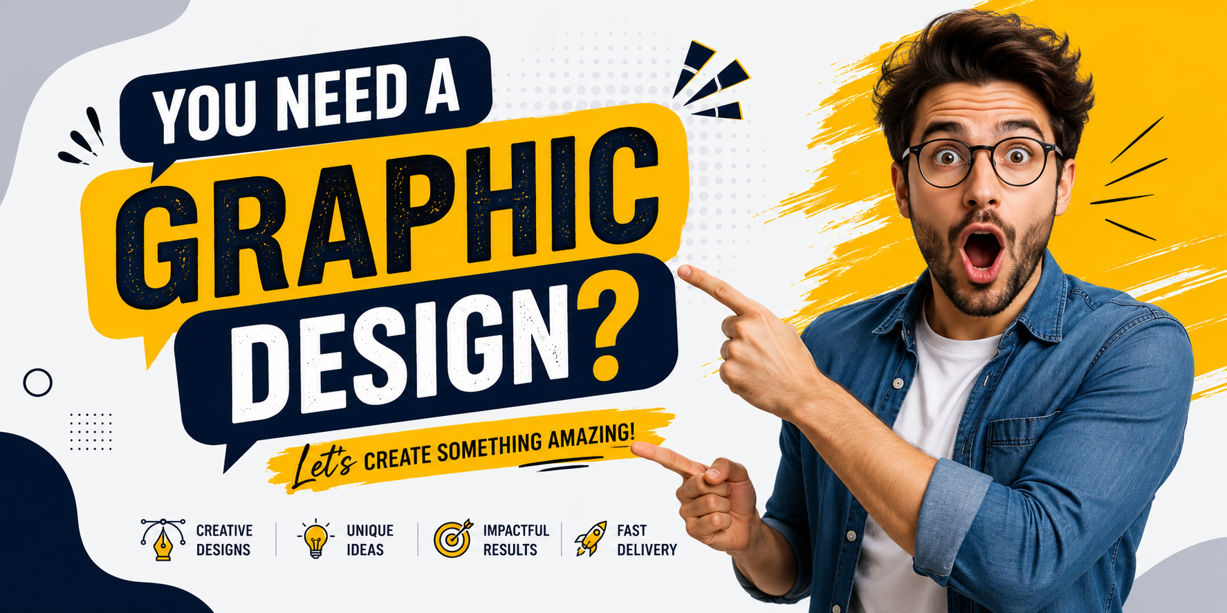 Bold graphic design compositions in warm yellow and deep purple